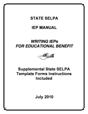 California IEP Eligibility Form
