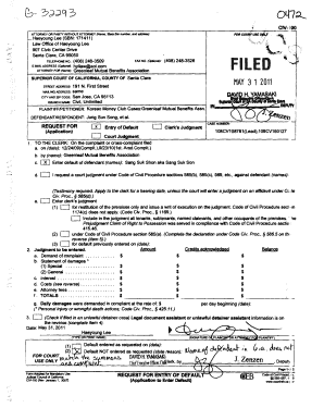 Request for Entry of Default