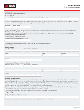 NAB Connect Application Form