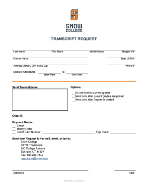 Transcript Request Form