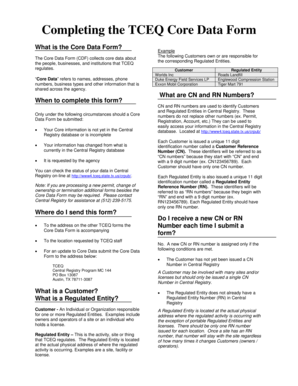 TCEQ Core Data Form