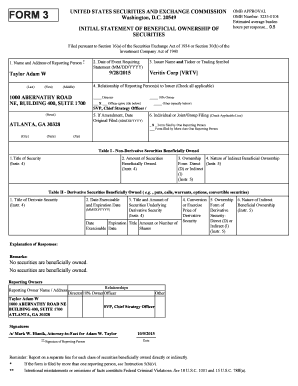 SEC Form 3 Beneficial Ownership