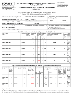 SEC Form 4 Statement of Changes in Beneficial Ownership