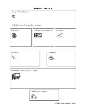 Learning Contract Template