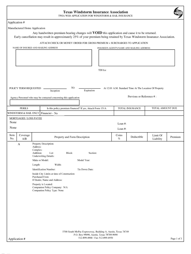 Fillable Online twia TWIA WEB APPLICATION - Large 