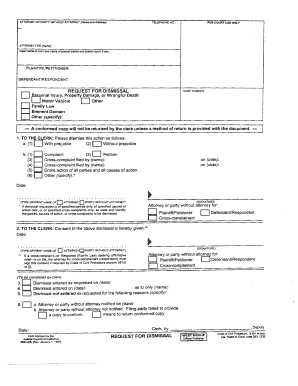 Request for Dismissal