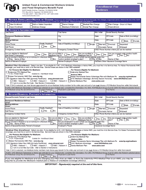 Retiree Health and Dental Plan Enrollment Form