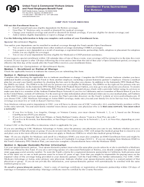 UFCW Retiree Enrollment Form