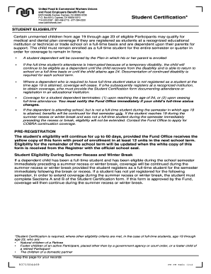 Student Certification Form