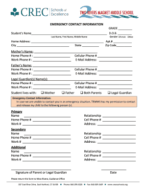 Emergency Contact Information Form