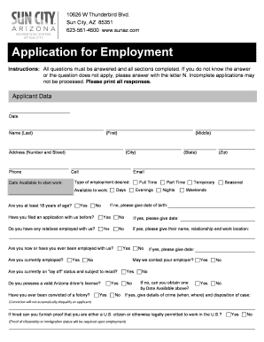 Application for Employment