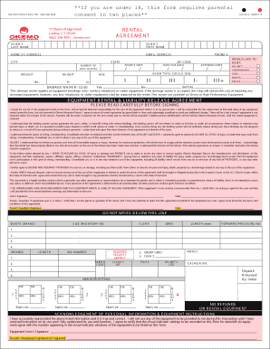 Okemo Mountain Resort Equipment Rental and Liability Release Agreement