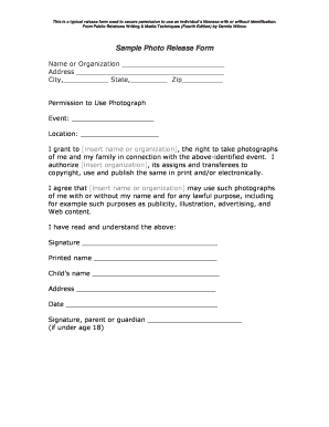 Photo Release Form
