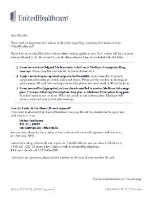 Medicare Disenrollment Form