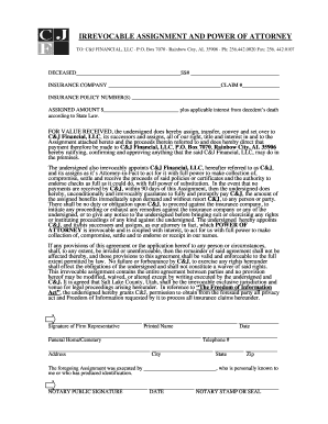 Irrevocable Assignment and Power of Attorney