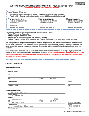 EDI Trading Partner Registration Form