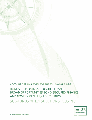 Account Opening Form for LDI Solutions Plus PLC