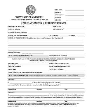 Massachusetts Building Permit Application