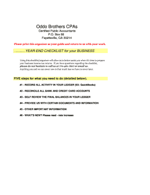 Year-End Business Tax Checklist