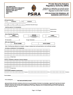 Private Security Industry Regulatory Authority