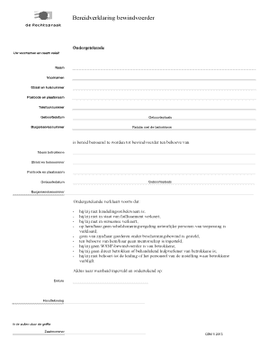 Bereidverklaring bewindvoerder
