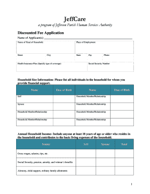 JeffCare Discounted Fee Application