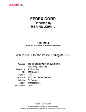 SEC Form 4 Statement of Changes in Beneficial Ownership
