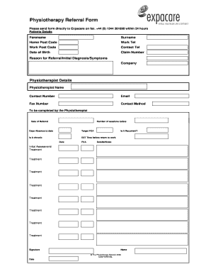 Physiotherapy Referral Form
