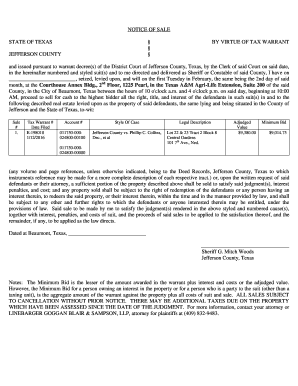Texas Tax Sale Notice