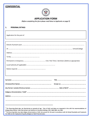 UK School Teacher Application Form