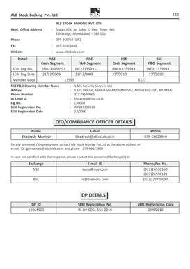 Demat Account Opening Form