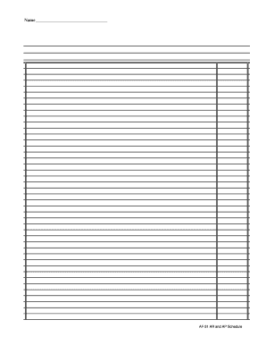AR and AP Schedule Template