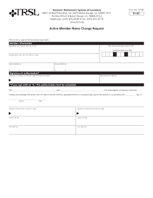 Louisiana Teacher Name Change Request