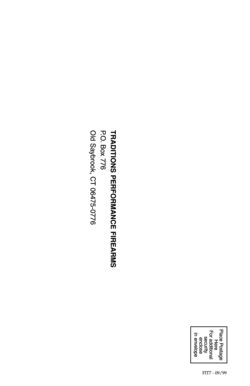 Traditions Muzzleloader Loading Instructions