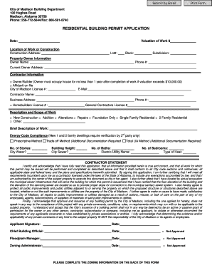 Residential Building Permit Application