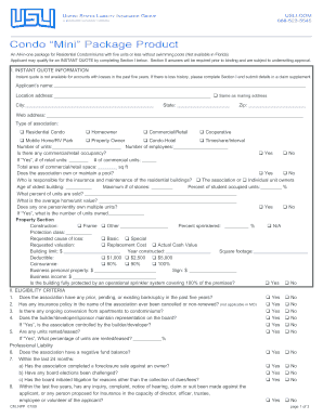 Condo Mini Package Insurance Application