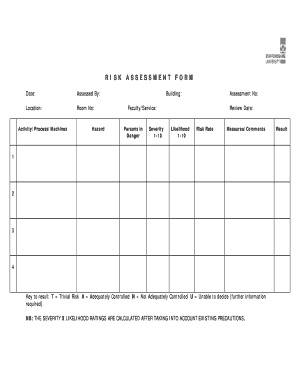 Risk Assessment Form