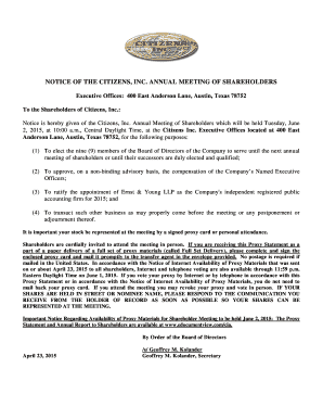 2015 Proxy Statement - Citizens Inc