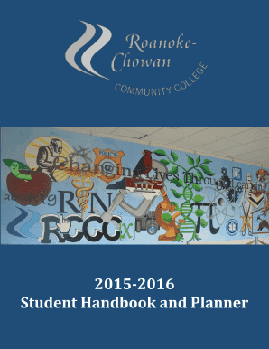 Roanoke-Chowan Community College Student Planner