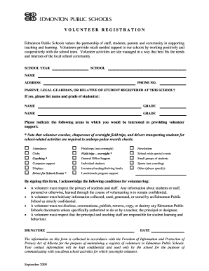Volunteer Registration Form