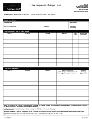 Flex Employer Change Form
