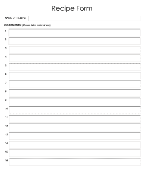 Recipe Submission Form