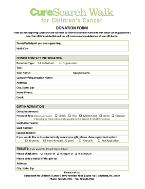 CureSearch Donation Form