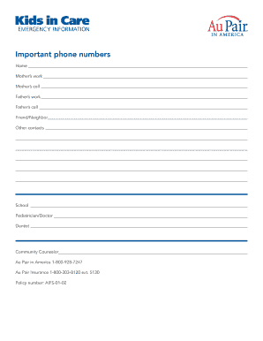 Emergency Contact Form
