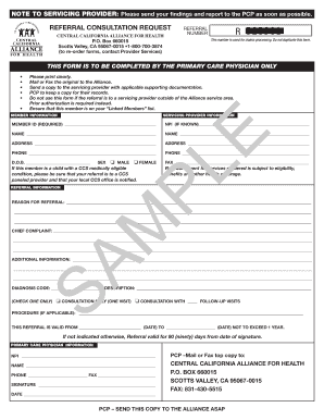 Referral Consultation Request Form