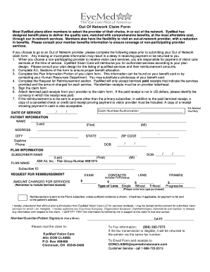Out of Network Claim Form