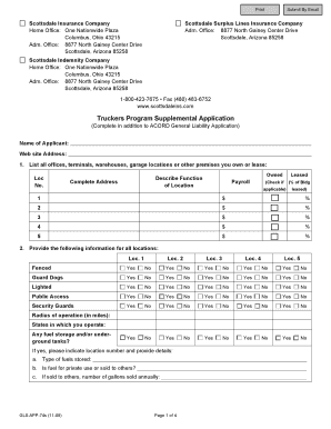 Truckers Program Supplemental Application