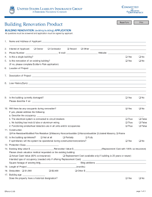 Building Renovation Application