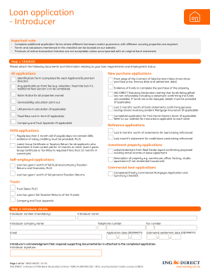 ING Direct Loan Application