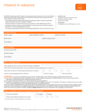 Interest in Advance Loan Form